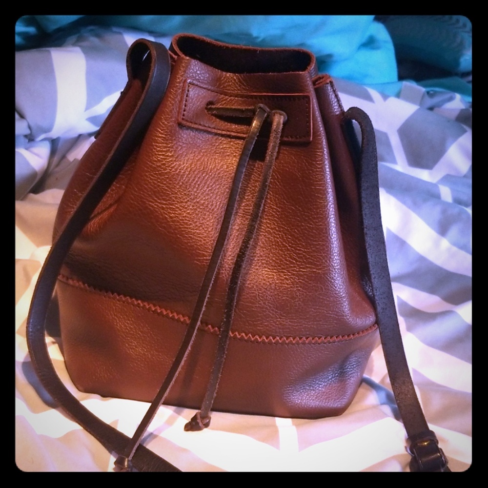Leather brown bag